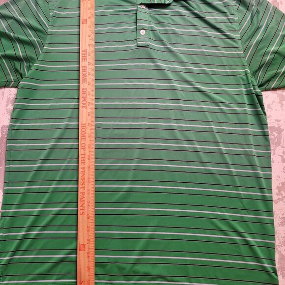 2202 Footjoy Green Stripe Polo Men's Size Large - Picture 3 of 6
